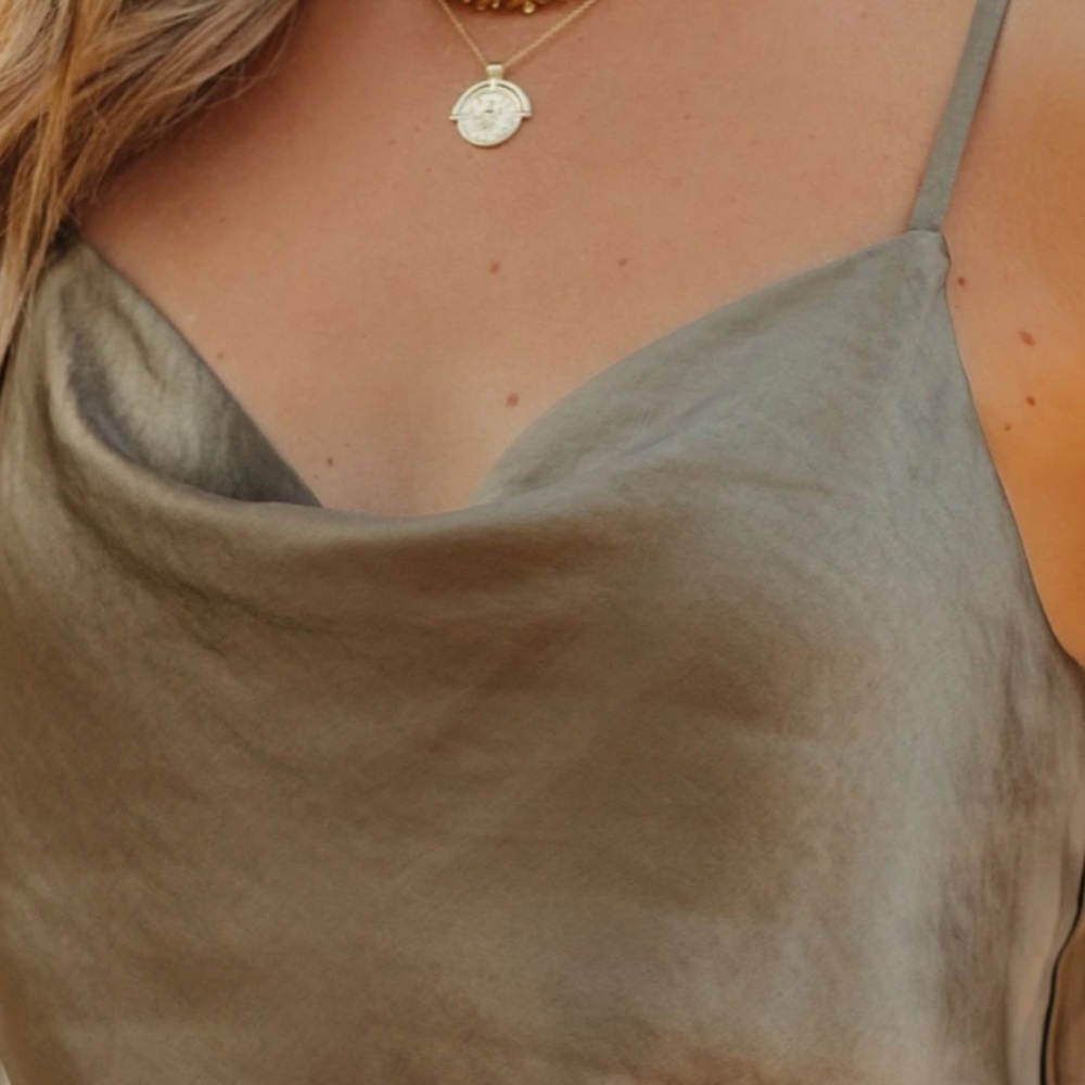 VICI satin cowl neck cami tank - Picture 3 of 3